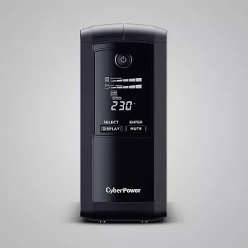 Katkematu toiteallikas CYBERPOWER Tracer III VP1000ELCD-FR, liininteraktiivne 1 kVA (550 W), 4x Type E pistikupesa, LCD, USB, RS-232