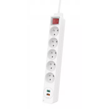 Hama 44133758 toitepikendus 1,4 m 5 vahelduvvoolupesa Siseruumides Valge