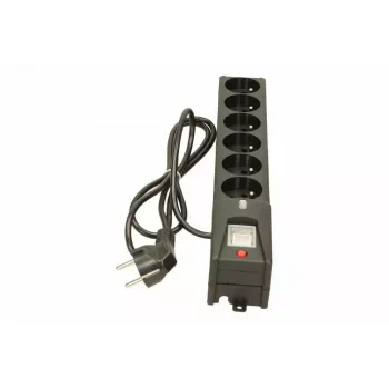 Liigpingekaitse lestar LX 610 G-A — 6 vahelduvvoolupesa, IEC 320, 1,5 m kaabel, 155 J, 230 V, must