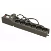 Liigpingekaitse lestar LX 610 G-A — 6 vahelduvvoolupesa, IEC 320, 1,5 m kaabel, 155 J, 230 V, must