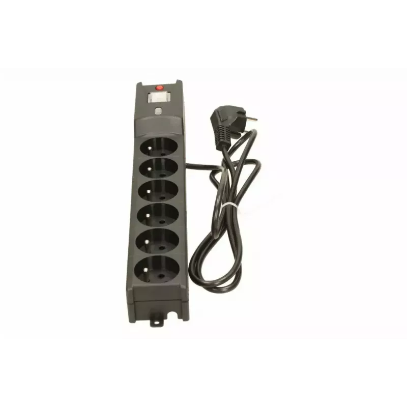 Liigpingekaitse lestar LX 610 G-A — 6 vahelduvvoolupesa, IEC 320, 1,5 m kaabel, 155 J, 230 V, must