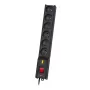 Liigpingekaitse lestar LX 610 G-A — 6 vahelduvvoolupesa, IEC 320, 1,5 m kaabel, 155 J, 230 V, must