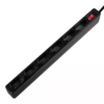 Toitepikendus LogiLink LPS232B 1,5 m 6 vahelduvvoolu pistikupesa siseruumidesse Must