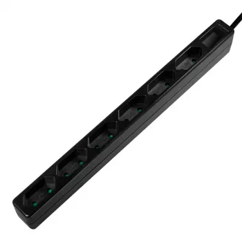 Pikendusjuhe LogiLink LPS231B 1,5m 6 vahelduvvoolu pistikupesa siseruumidesse must