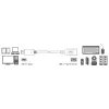 USB-kaabel LogiLink USB C - USB A 0,15m CU0098 Must