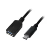 USB-kaabel LogiLink USB C - USB A 0,15m CU0098 Must
