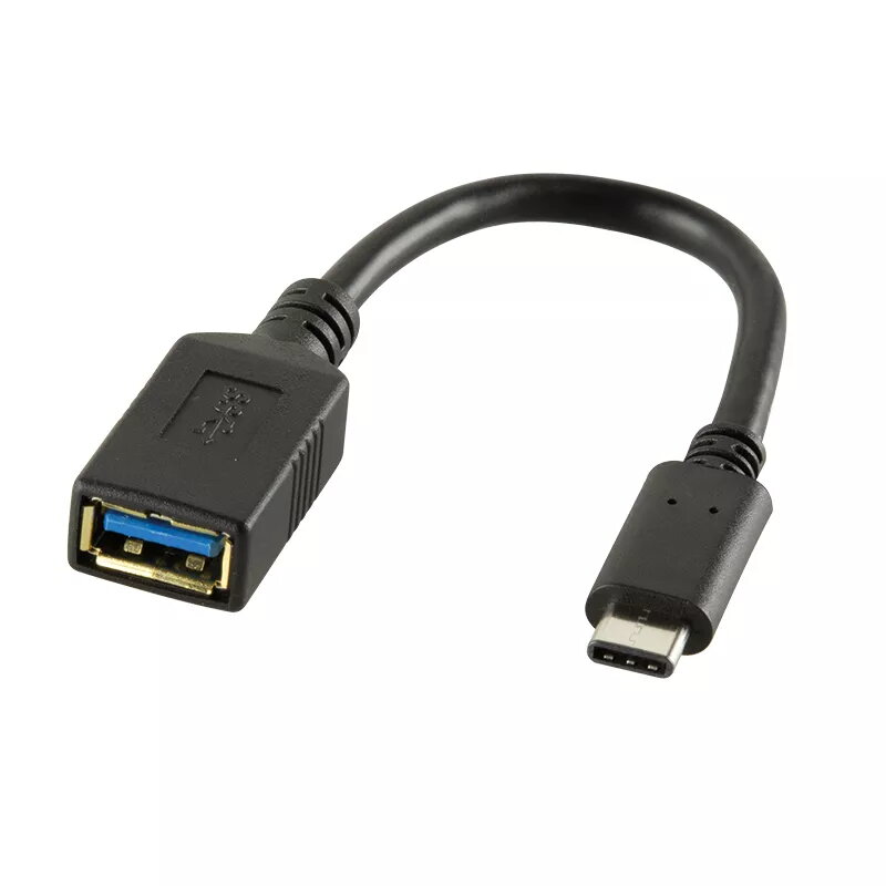 USB-kaabel LogiLink USB C - USB A 0,15m CU0098 Must