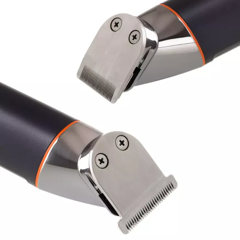 Elektriline hoolduskomplekt Adler AD 2946 — juhtmevaba 5-in-1 meeste trimmer, 4 pikkusastet, 60 min tööaeg, must/roostevaba teras