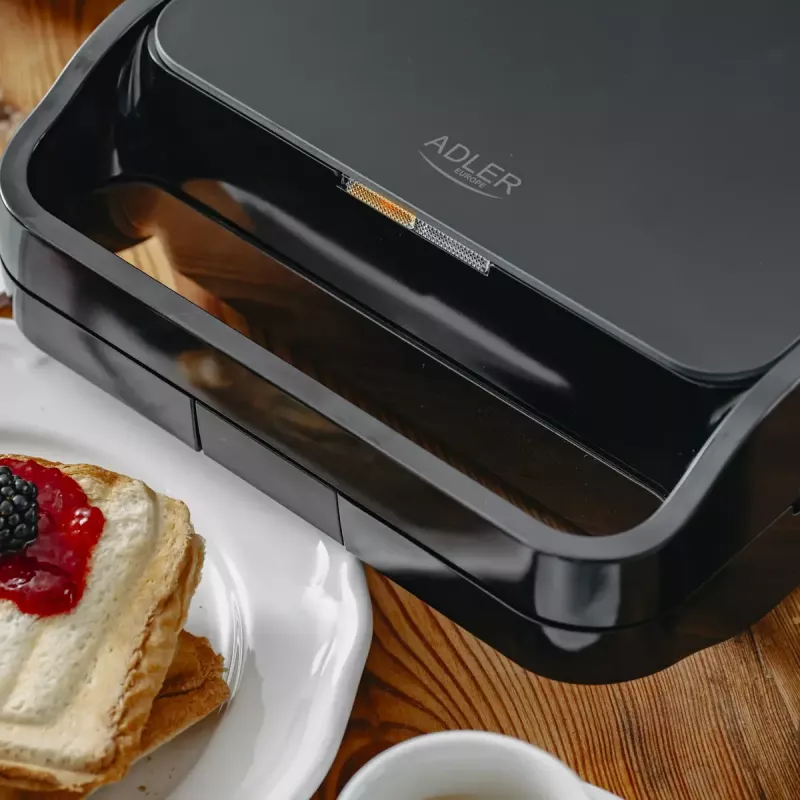 2-in-1 võileivagrill Adler AD 3070b — 850 W, 2 plaati, must