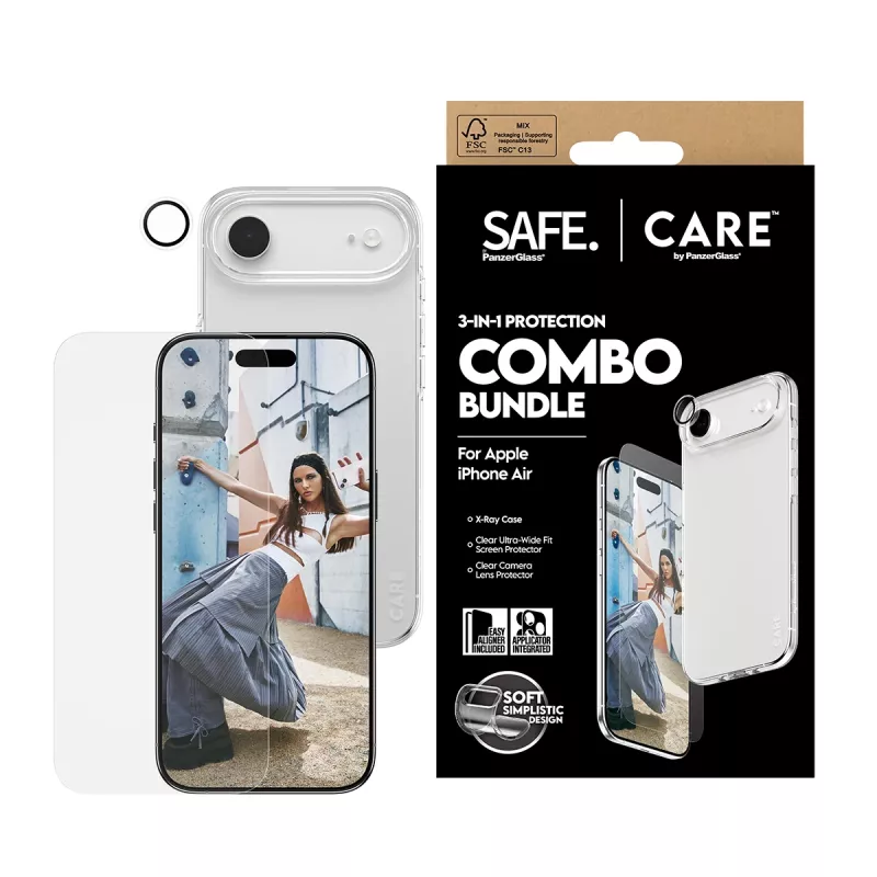 Ekraanikaitse + kaamera ja tagakülje kile komplekt PanzerGlass iPhone 17 Air CR78718