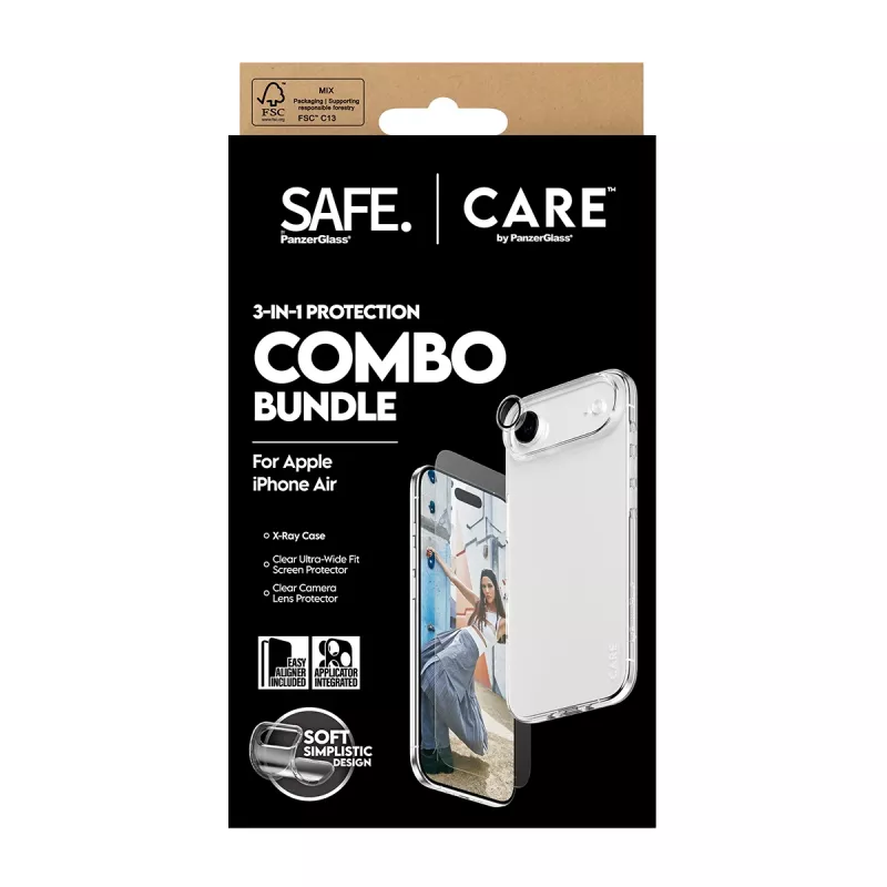 Ekraanikaitse + kaamera ja tagakülje kile komplekt PanzerGlass iPhone 17 Air CR78718