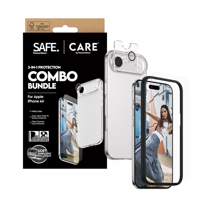 Ekraanikaitse + kaamera ja tagakülje kile komplekt PanzerGlass iPhone 17 Air CR78718