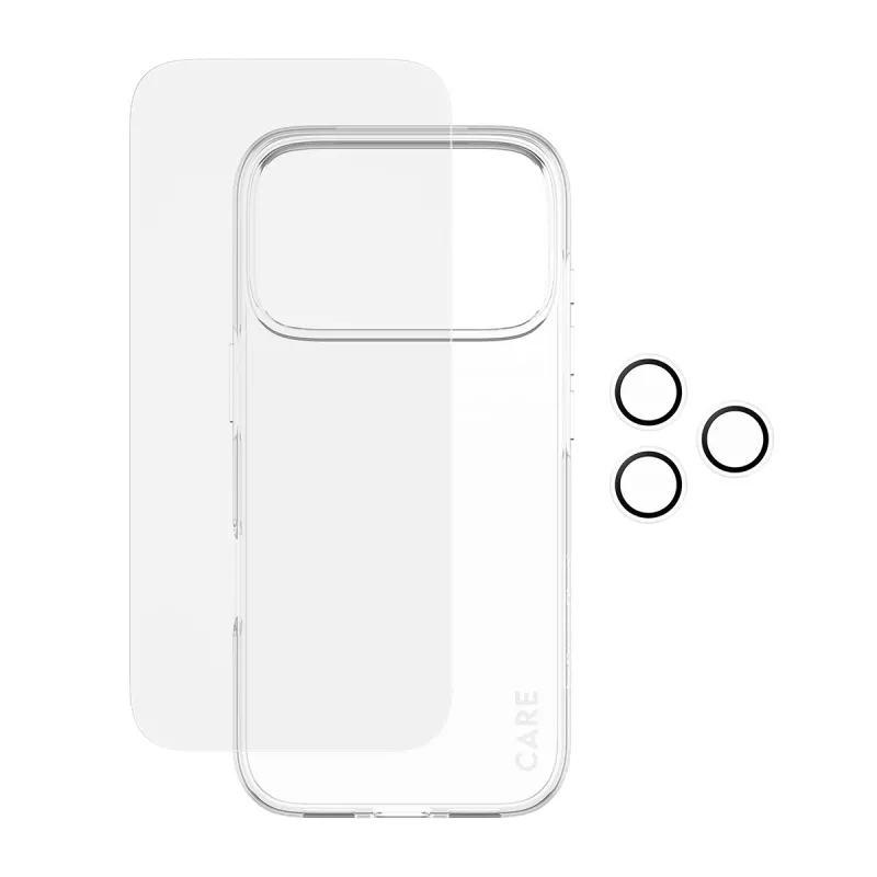 PanzerGlass 3-in-1 Combo Bundle iPhone 17 Pro CR40572 jaoks — ekraanikaitse, kaamera kate ja ümbris
