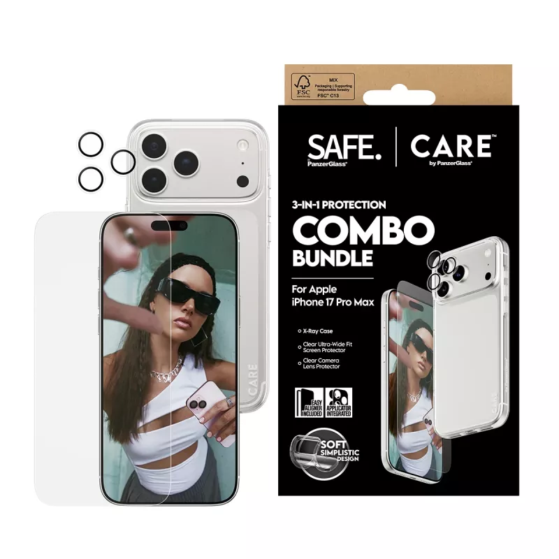 Ekraanikaitse, ümbrise ja kaamera objektiivikaitse komplekt PanzerGlass iPhone 17 Pro Max'ile CR60725