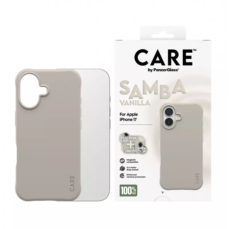 Cover PanzerGlass CARE by moodne ümbris Samba Vanilla w. MagSafe iPhone 17