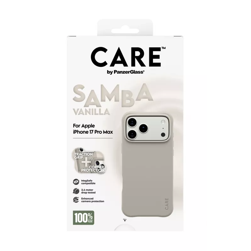 Korpus PanzerGlass CARE by Fashionable Case Samba Vanilla koos MagSafe'iga iPhone 17 Pro Max