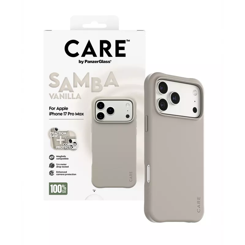 Korpus PanzerGlass CARE by Fashionable Case Samba Vanilla koos MagSafe'iga iPhone 17 Pro Max