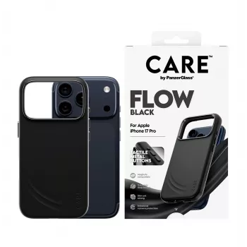 Kaitseümbris PanzerGlass CARE by Feature FLOW ümbris Must MagSafe'iga ühilduv iPhone 17 Pro jaoks