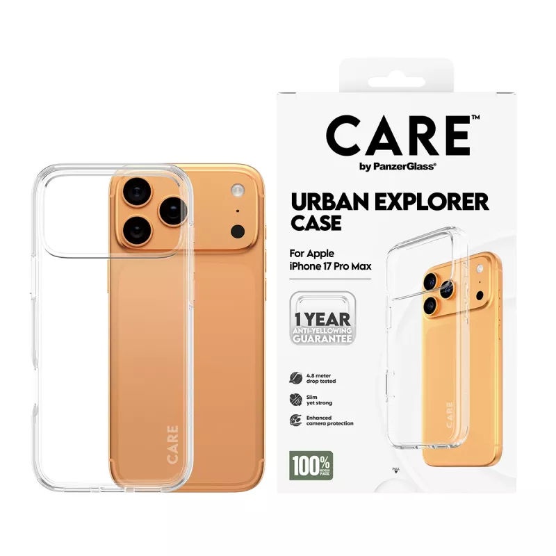 Kaitseümbris PanzerGlass CARE Urban Explorer läbipaistev iPhone 17 Pro Maxile
