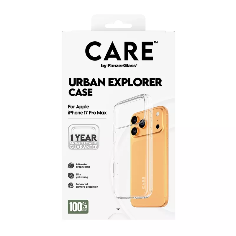 Kaitseümbris PanzerGlass CARE Urban Explorer läbipaistev iPhone 17 Pro Maxile