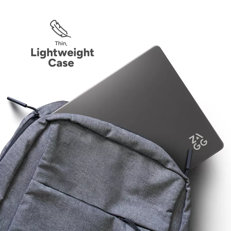 Zagg kõvakest MacBook Air 13 (M3/M2) jaoks — suitsune, täpse istuvusega kaitsekest