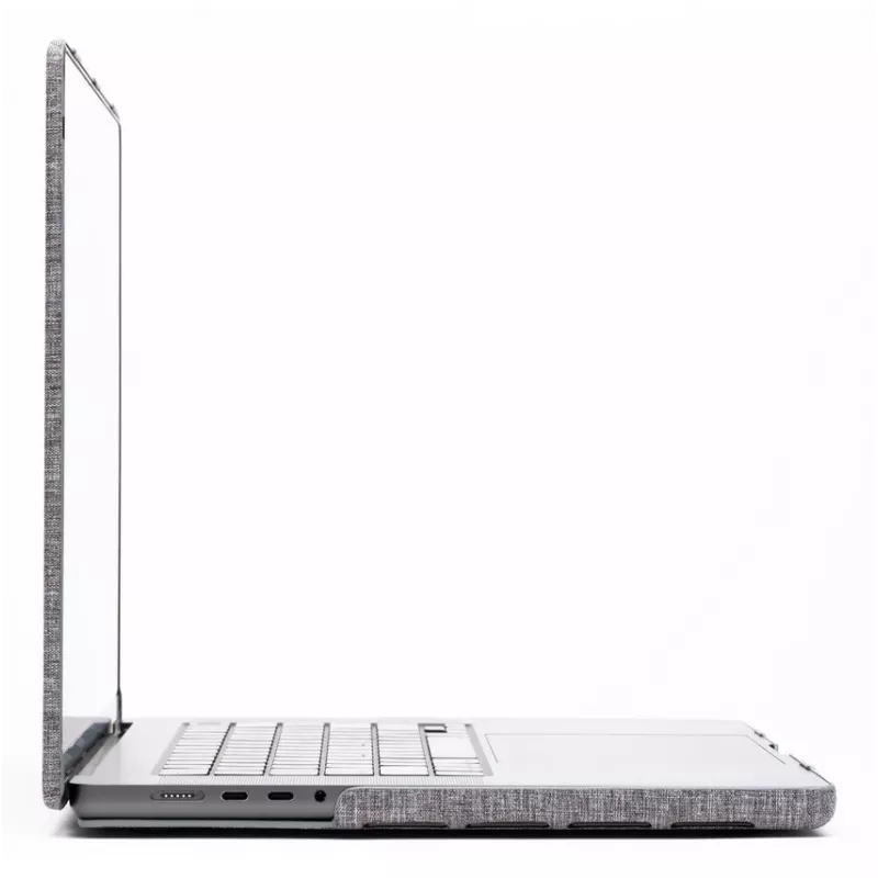 Kõva ümbris Zagg MacBook Pro 14 M3/M2/M1 jaoks — suitsune viimistlus, klõpsatav kaitsekest