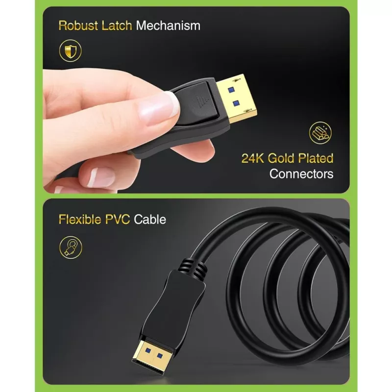DisplayPort-kaabel Techly ICOC-DSP-A21-020 2 m Must