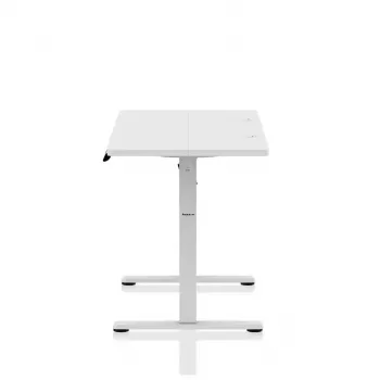 Mängulaud huzaro Hero 8.1 — valge elektriline reguleeritava kõrgusega laud 120×60 cm, 720–1180 mm, kandevõime 50 kg, kaablihaldus