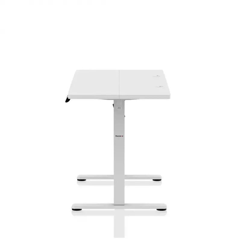 Mängulaud huzaro Hero 8.1 — valge elektriline reguleeritava kõrgusega laud 120×60 cm, 720–1180 mm, kandevõime 50 kg, kaablihaldus