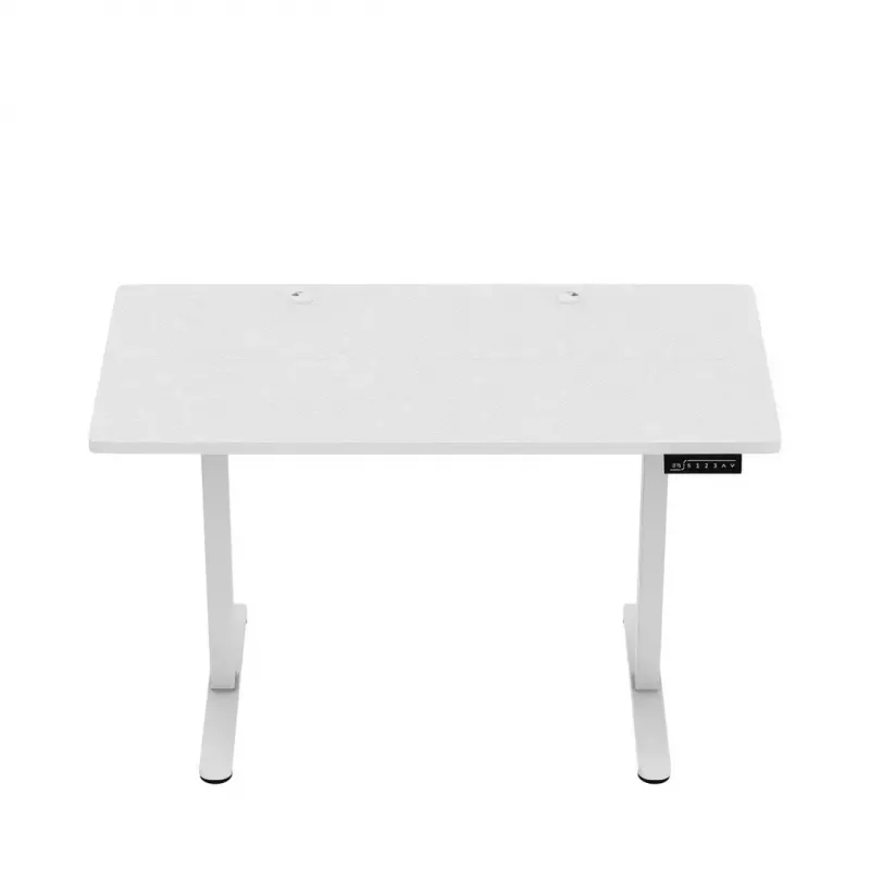 Mängulaud huzaro Hero 8.1 — valge elektriline reguleeritava kõrgusega laud 120×60 cm, 720–1180 mm, kandevõime 50 kg, kaablihaldus