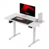Mängulaud huzaro Hero 8.1 — valge elektriline reguleeritava kõrgusega laud 120×60 cm, 720–1180 mm, kandevõime 50 kg, kaablihaldus