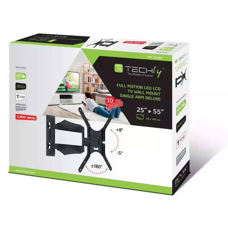 Techly ICA-PLB 271M telerikinnitus/alus 132,1 cm (52 tolli) Must