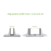 Sülearvuti alus TECHLY Vertikaalne alumiiniumist sülearvutialus Hõbedane kuni 17-tollisele (96×150×48 mm, 580 g)
