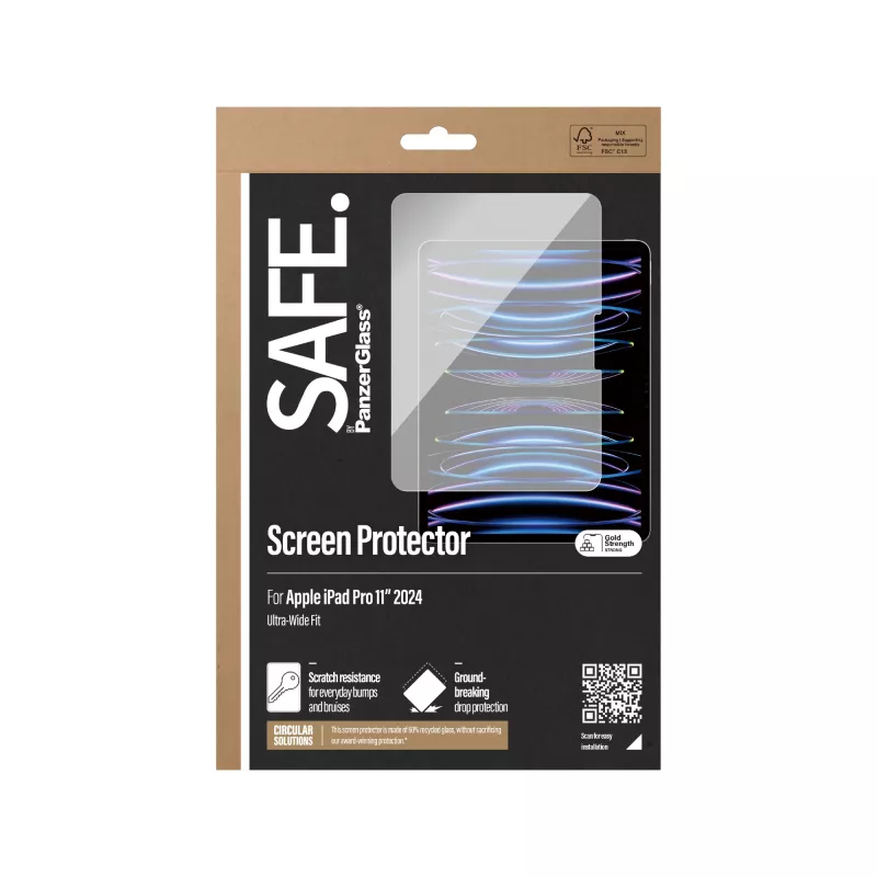 PanzerGlass SAFE. by ® ekraanikaitse iPad Pro 11'' (2024-2025) | Ultra-Wide Fit