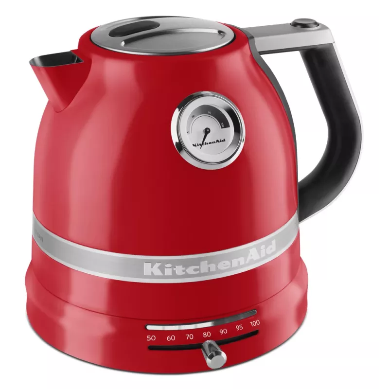 Elektriline veekeetja KITCHENAID 1,5 L 2400 W, roostevaba teras/alumiinium, 7 temperatuuriseadet, Imperial Red