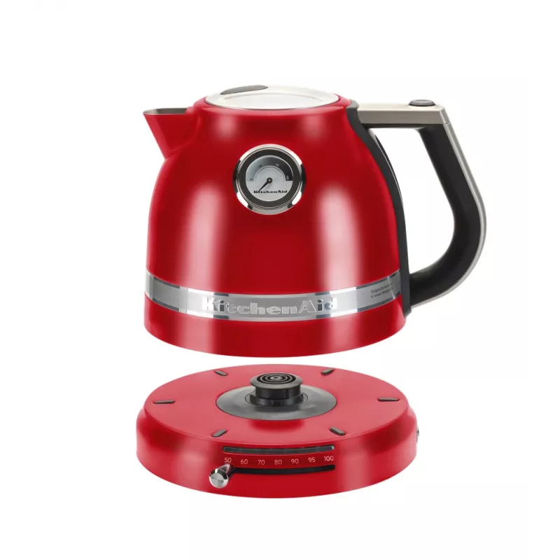 Elektriline veekeetja KITCHENAID 1,5 L 2400 W, roostevaba teras/alumiinium, 7 temperatuuriseadet, Imperial Red