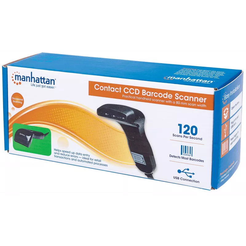 Käsivöötkoodiskanner Manhattan Contact CCD