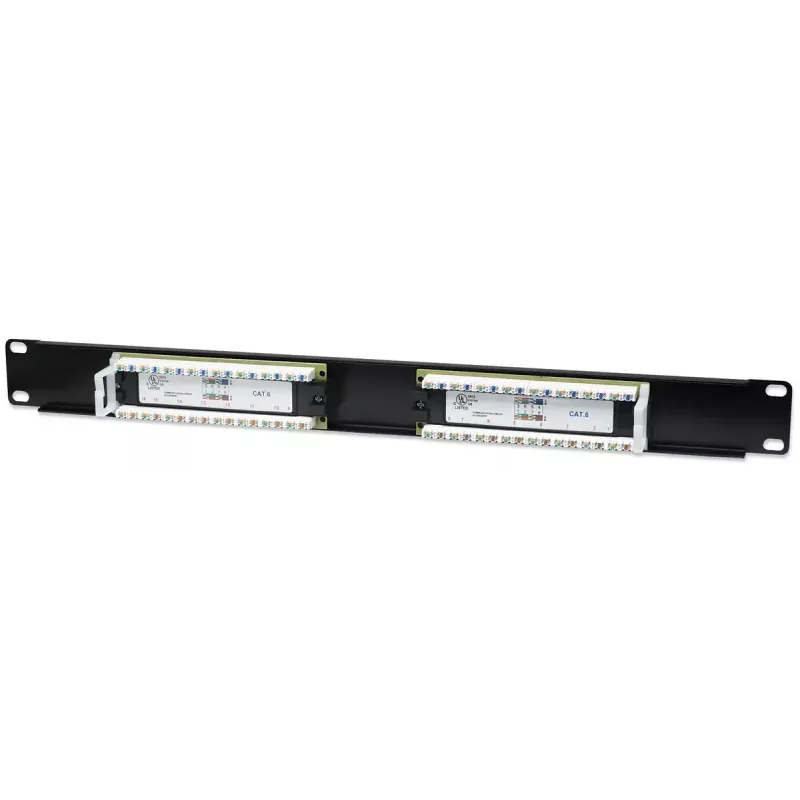 Intellinet Patch Panel, Cat6, UTP, 16-pordiline, 1U, must