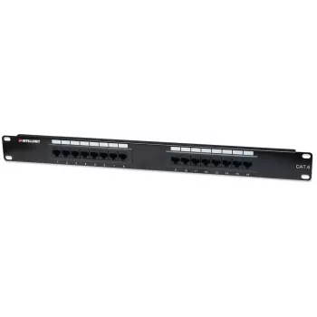 Intellinet Patch Panel, Cat6, UTP, 16-pordiline, 1U, must