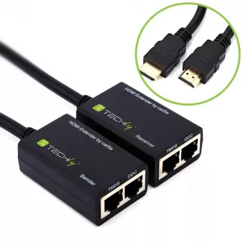 Techly HDMI võimendi Cat 5e / 6 kompaktne 30 m IDATA EXT-E30D