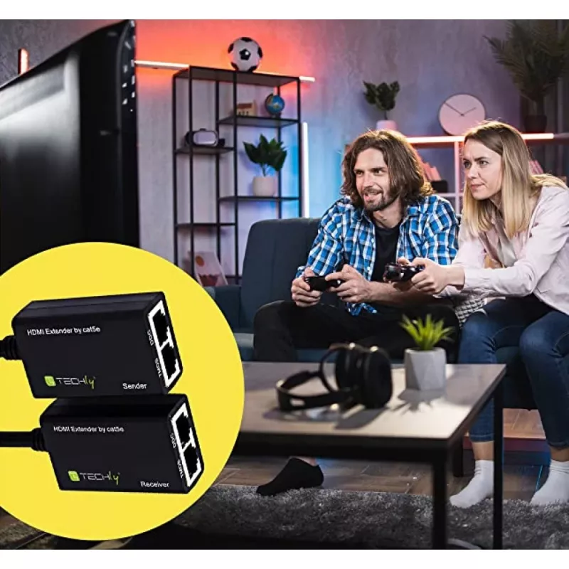 Techly HDMI võimendi Cat 5e / 6 kompaktne 30 m IDATA EXT-E30D