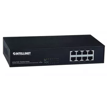 Lüliti, Intellinet 8-pordine Fast Ethernet PoE+ lüliti, 8 x PoE porti, 1,6 Gbit/s