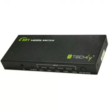 Techly 5 IN 1 OUT HDMI lüliti kaugjuhtimispuldiga, 4Kx2K, 3D IDATA HDMI-4K51