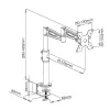 Techly 13-27 tolli lauaalune monitorihoidik pika haru kaldega ICA-LCD 502BK