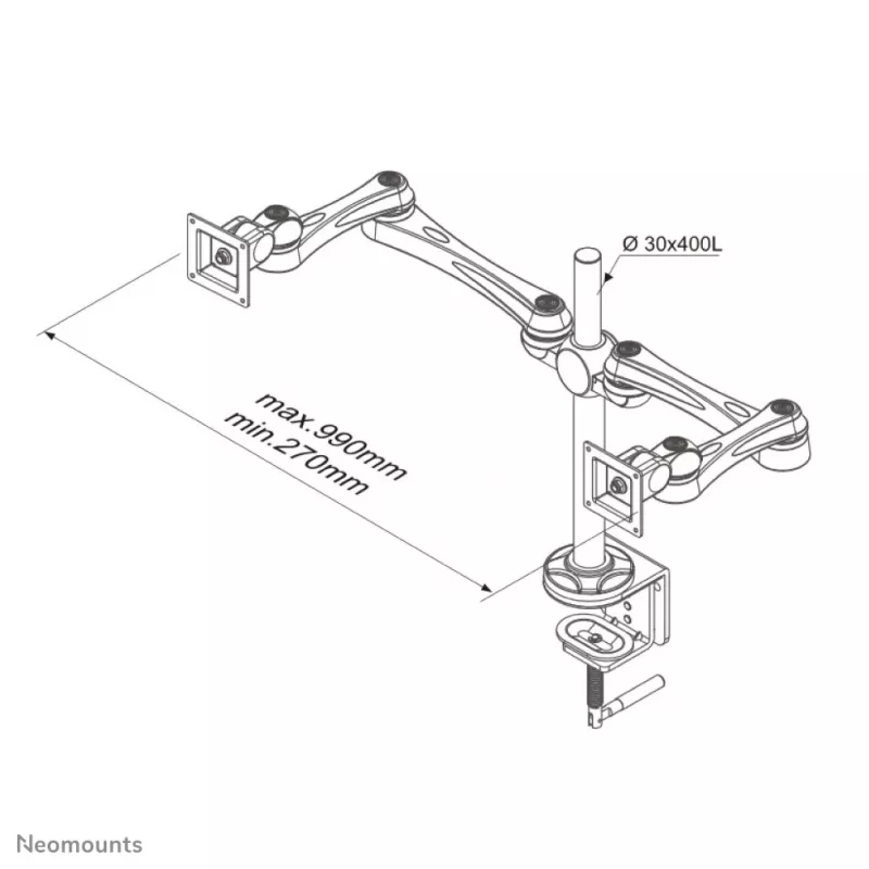 Neomounts FPMA-D930D Monitori käsi 10-30 tolli