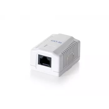 Equip 1-pordiline Cat.5e pinnapealne paigalduskarp, RJ-45, 5e, valge, 39 mm, 29,5 mm, 54 mm