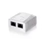 Equip 2-pordiline Cat.5e pinnapaigalduskarp, RJ-45, 5e, valge, 59 mm, 29,5 mm, 61 mm