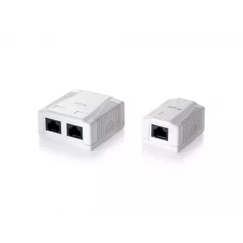 Equip 2-pordiline Cat.5e pinnapaigalduskarp, RJ-45, 5e, valge, 59 mm, 29,5 mm, 61 mm