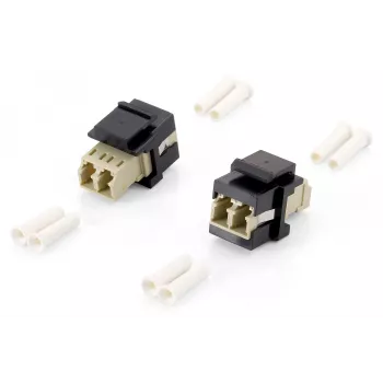 Equip fiiberoptiline keystone-adapter, LC-dupleks, LC/LC, beež, must, 17,8 mm, 29 mm, 16,1 mm, 6,5 g