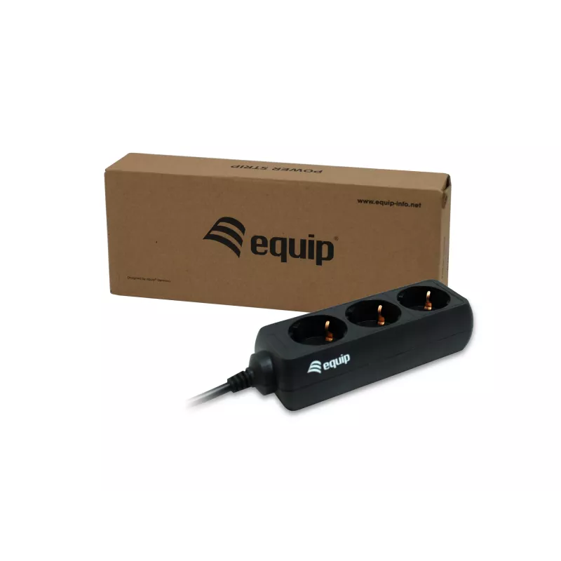 Pistikupesadega pikendusjuhe Equip 3 pesaga 1,1 m kaabel